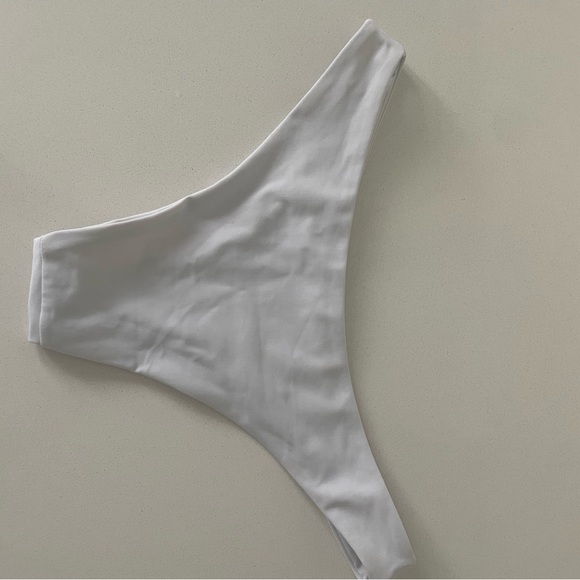 SHEIN White High Cut Bikini Bottom - Picture 2 of 3